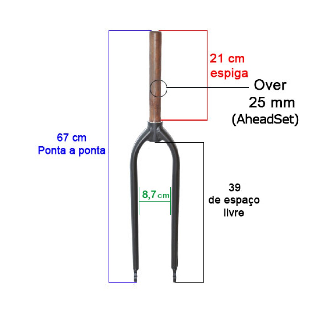 Garfo 29 MTB Disco Rigido Monaco Ahead Set Aluminio Preto Garfo 29 MTB Disco Rigido Monaco Ahead Set Aluminio Preto
