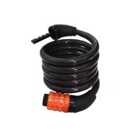 Cadeado Cabo Aço 1,5mx12mm Segredo Preto