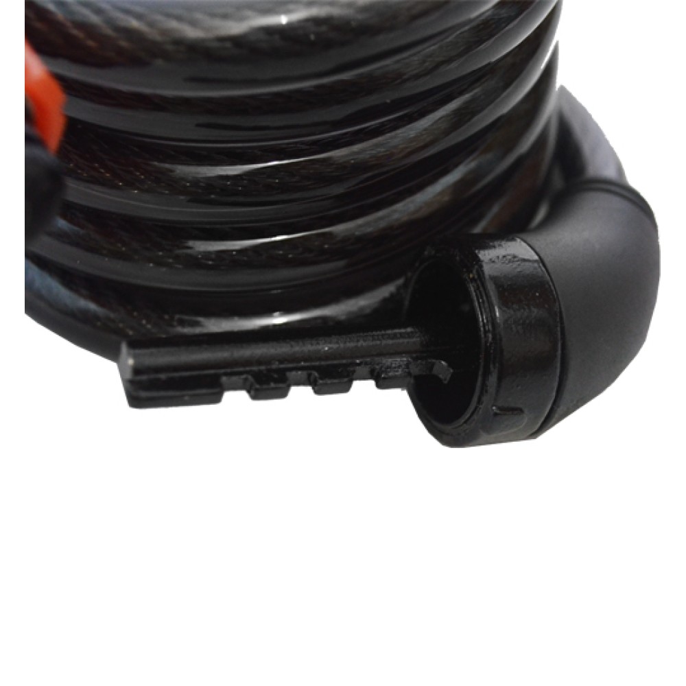 Cadeado Cabo Aço 1,5mx12mm Segredo Preto Cadeado Cabo Aço 1,5mx12mm Segredo Preto