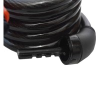 Cadeado Cabo Aço 1,5mx12mm Segredo Preto