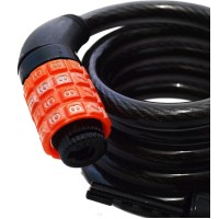Cadeado Cabo Aço 1,5mx12mm Segredo Preto