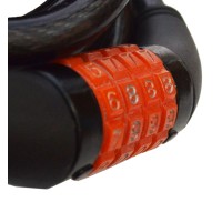 Cadeado Cabo Aço 1,5mx12mm Segredo Preto