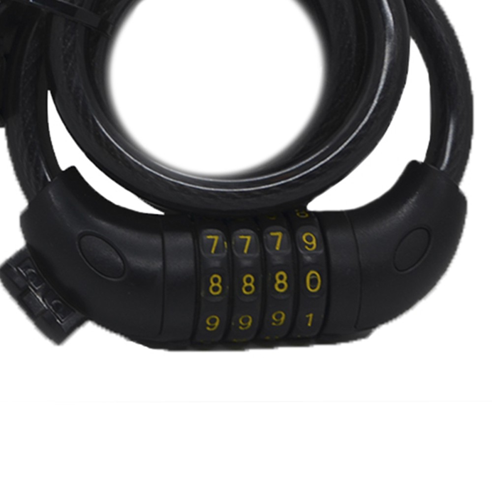 Cadeado Cabo Aço 1,0mx12mm Segredo Preto Cadeado Cabo Aço 1,0mx12mm Segredo Preto
