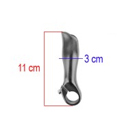 Bar End Chifrinho Anatômico Alumínio Externo HF21 Preto