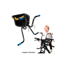 Cadeirinha Criança Bicicleta Assento Stilo C/ Cinto Preto