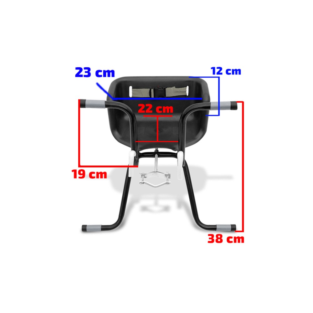 Cadeirinha Criança Bicicleta Assento Stilo C/ Cinto Preto Cadeirinha Criança Bicicleta Assento Stilo C/ Cinto Preto