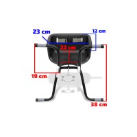 Cadeirinha Criança Bicicleta Assento Stilo C/ Cinto Preto