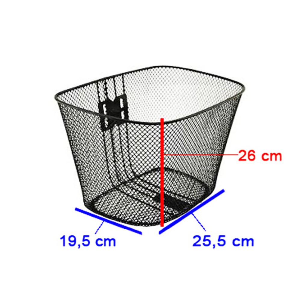 Cesta Cestinha Bike Bicicleta aro 24/26 Aramada Grande Preto Cesta Cestinha Bike Bicicleta aro 24/26 Aramada Grande Preto