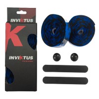 Fita Guidão Speed C-10 Macia Neoprene Rajada Preto c/ Azul