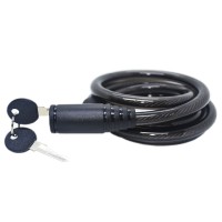 Cadeado Cabo Aço 1,5mx12mm Chave Preto