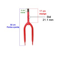 Garfo 20 Cross Ferradura Vermelho