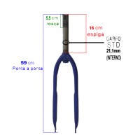 Garfo 26 Mtb Ferradura Azul