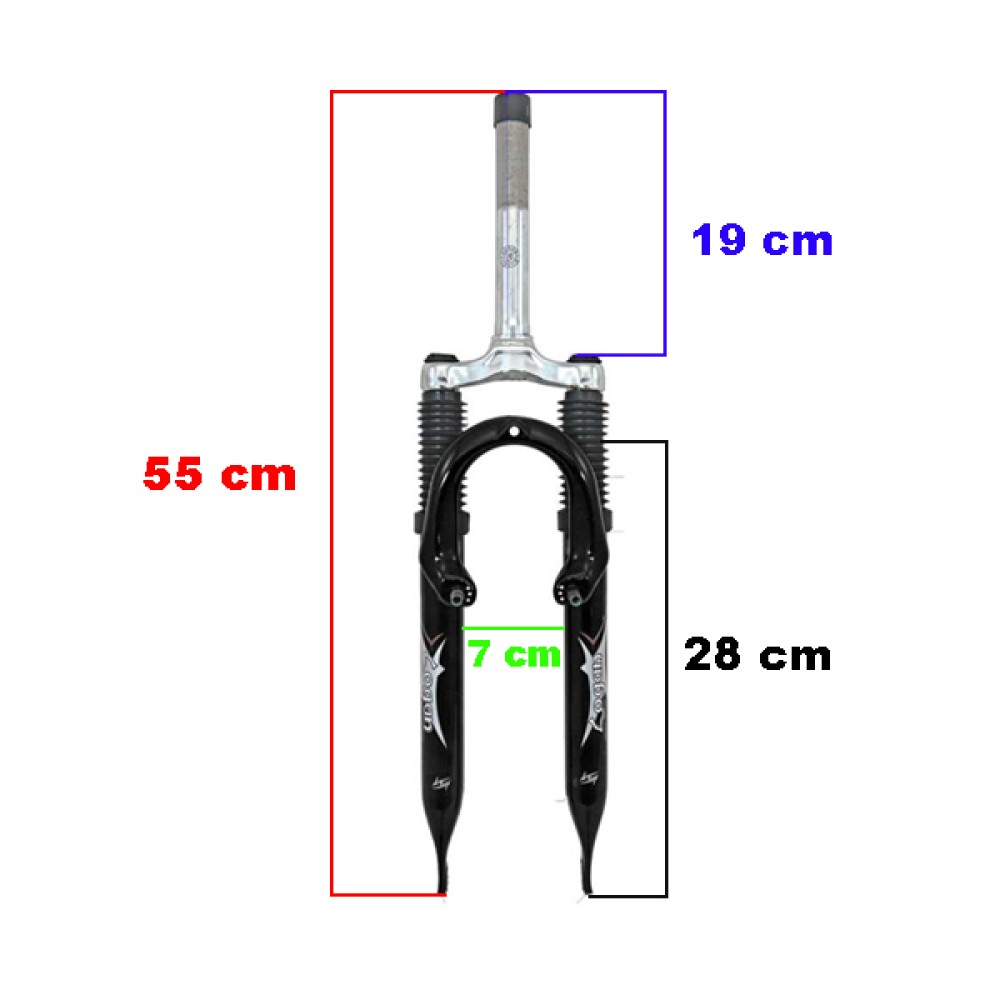 Garfo 20 MTB Suspensao LF-760 Logan Aco Std 21,1mm Preto Garfo 20 MTB Suspensao LF-760 Logan Aco Std 21,1mm Preto