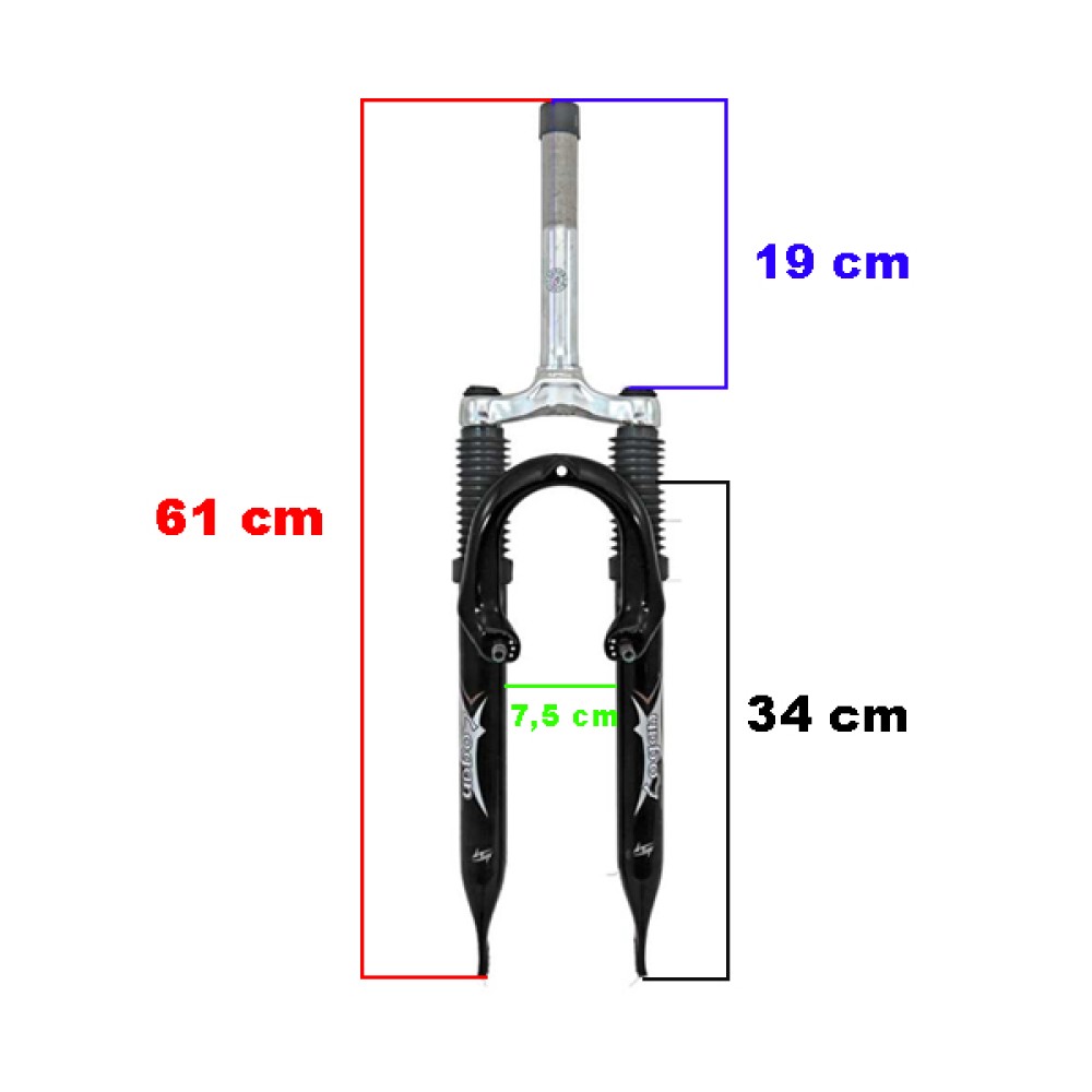 Garfo 24 MTB Suspensao LF-760 Logan Aco Std 21,1mm Preto Garfo 24 MTB Suspensao LF-760 Logan Aco Std 21,1mm Preto