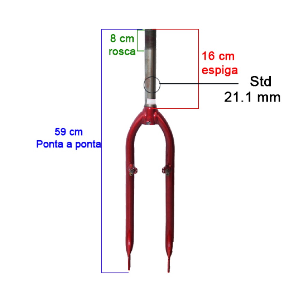 Garfo 26 Stradera Balao Pino V-brake Vermelho Garfo 26 Stradera Balao Pino V-brake Vermelho