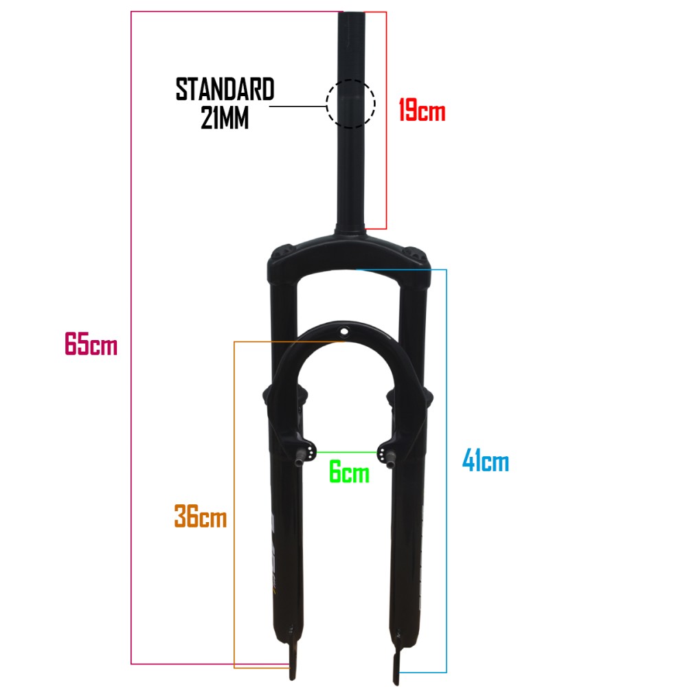 Garfo 26 Mtb Suspensão MD-711G Aço 21,1mm Disco Rosca Preto Garfo 26 Mtb Suspensão MD-711G Aço 21,1mm Disco Rosca Preto