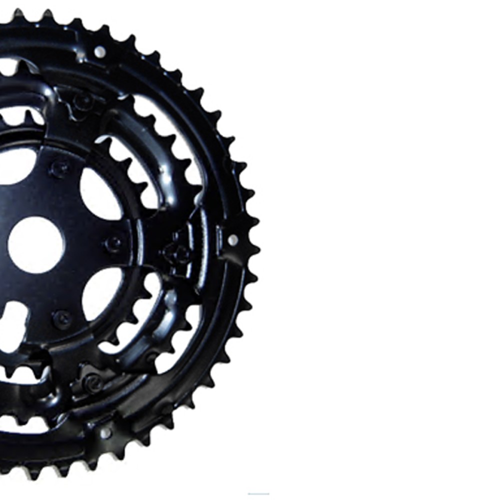 Engrenagem Tripla Rebite 28/38/48d Preto Engrenagem Tripla Rebite 28/38/48d Preto