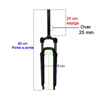 Garfo 29 Suspensao Alum Ahead 100mm Black Voltec T/ Guidão