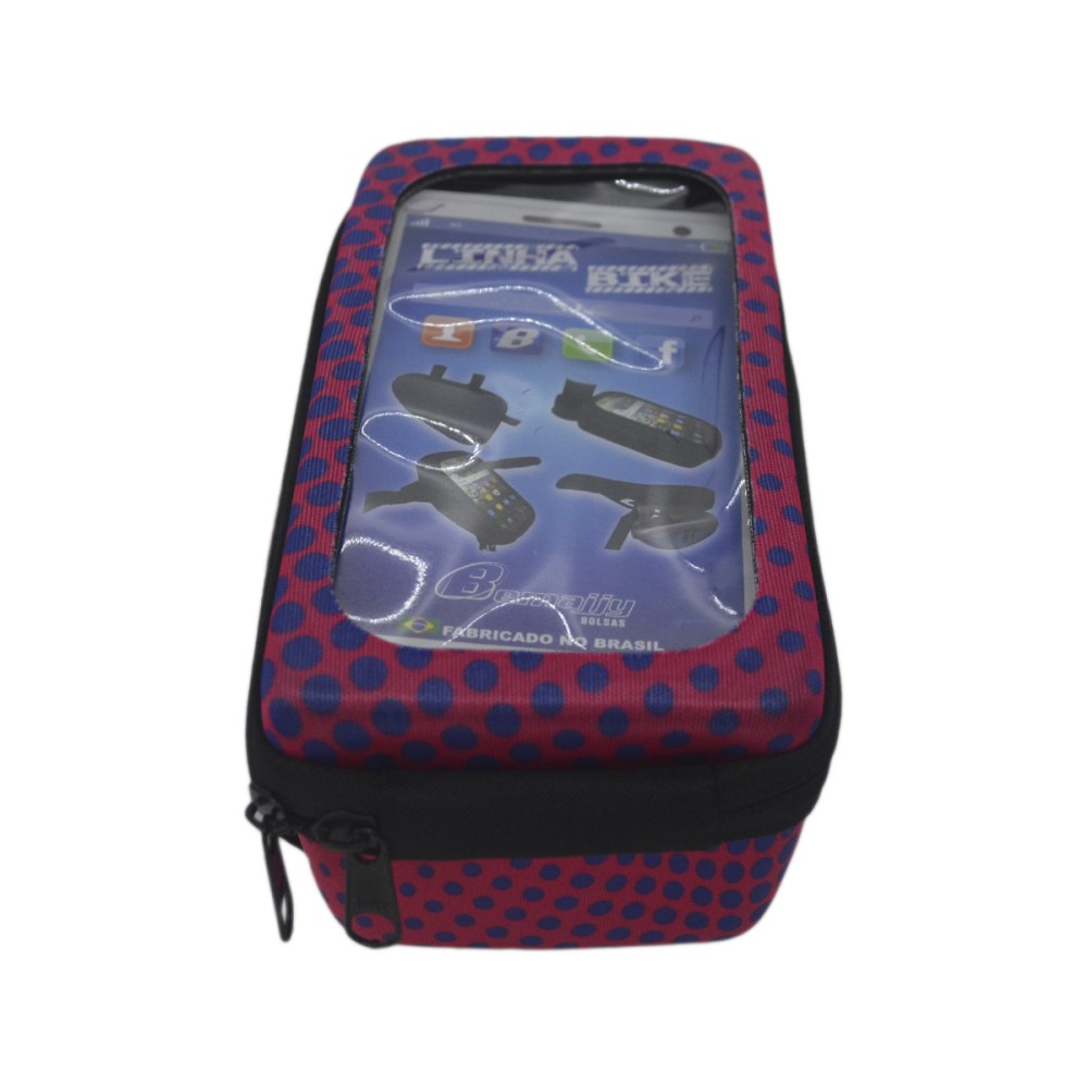 Bolsa Celular Bike Quadro MTB C/ Visor BK-05 GPS Pink Bolsa Celular Bike Quadro MTB C/ Visor BK-05 GPS Pink