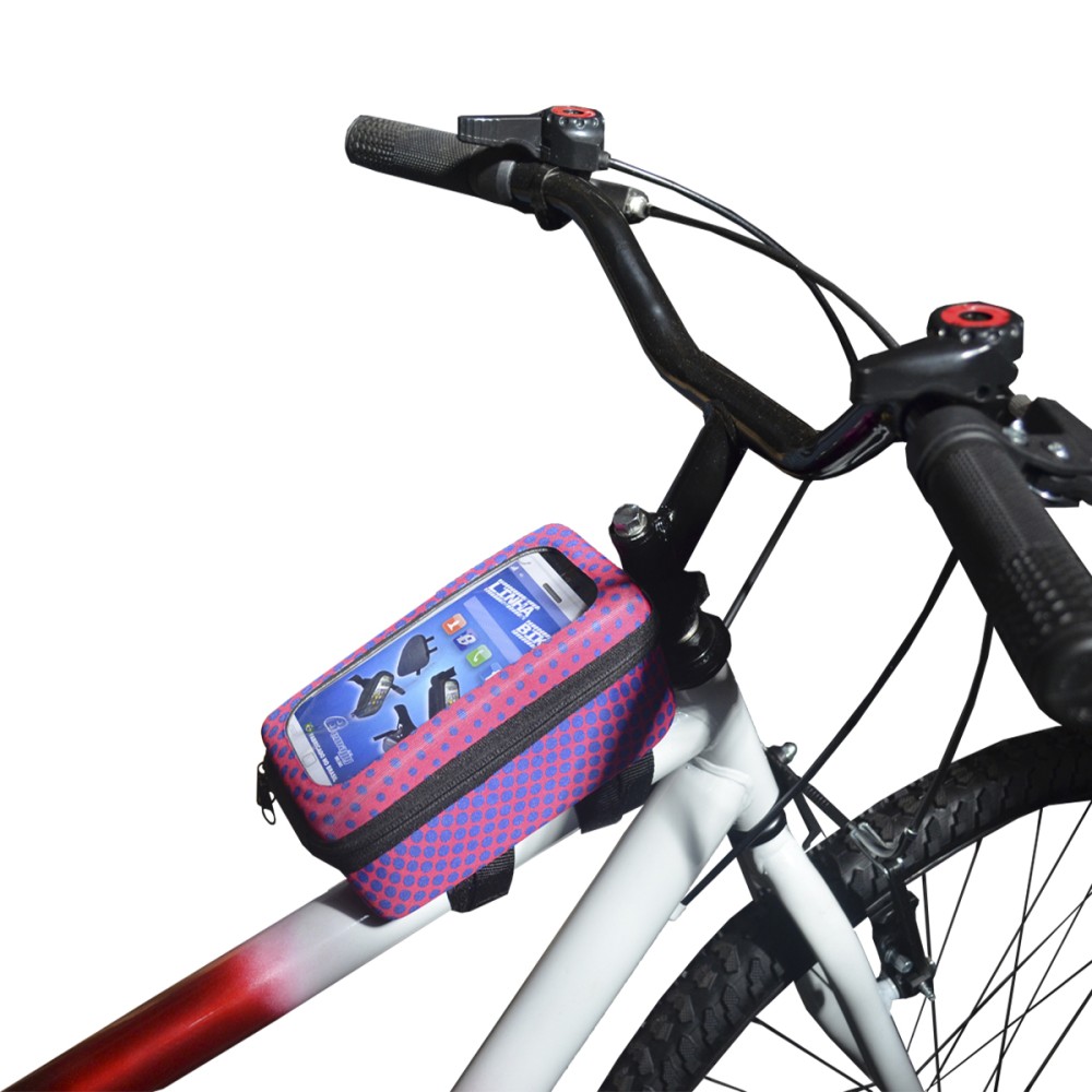 Bolsa Celular Bike Quadro MTB C/ Visor BK-05 GPS Pink Bolsa Celular Bike Quadro MTB C/ Visor BK-05 GPS Pink