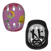 Kit Capacete Cotoveleira Joelheira Infantil Bike Skate Rosa