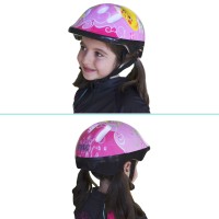 Kit Capacete Cotoveleira Joelheira Infantil Bike Skate Rosa