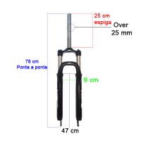Garfo 29 Suspensão Ombro Alumínio Ahead Trava Vortex Preto