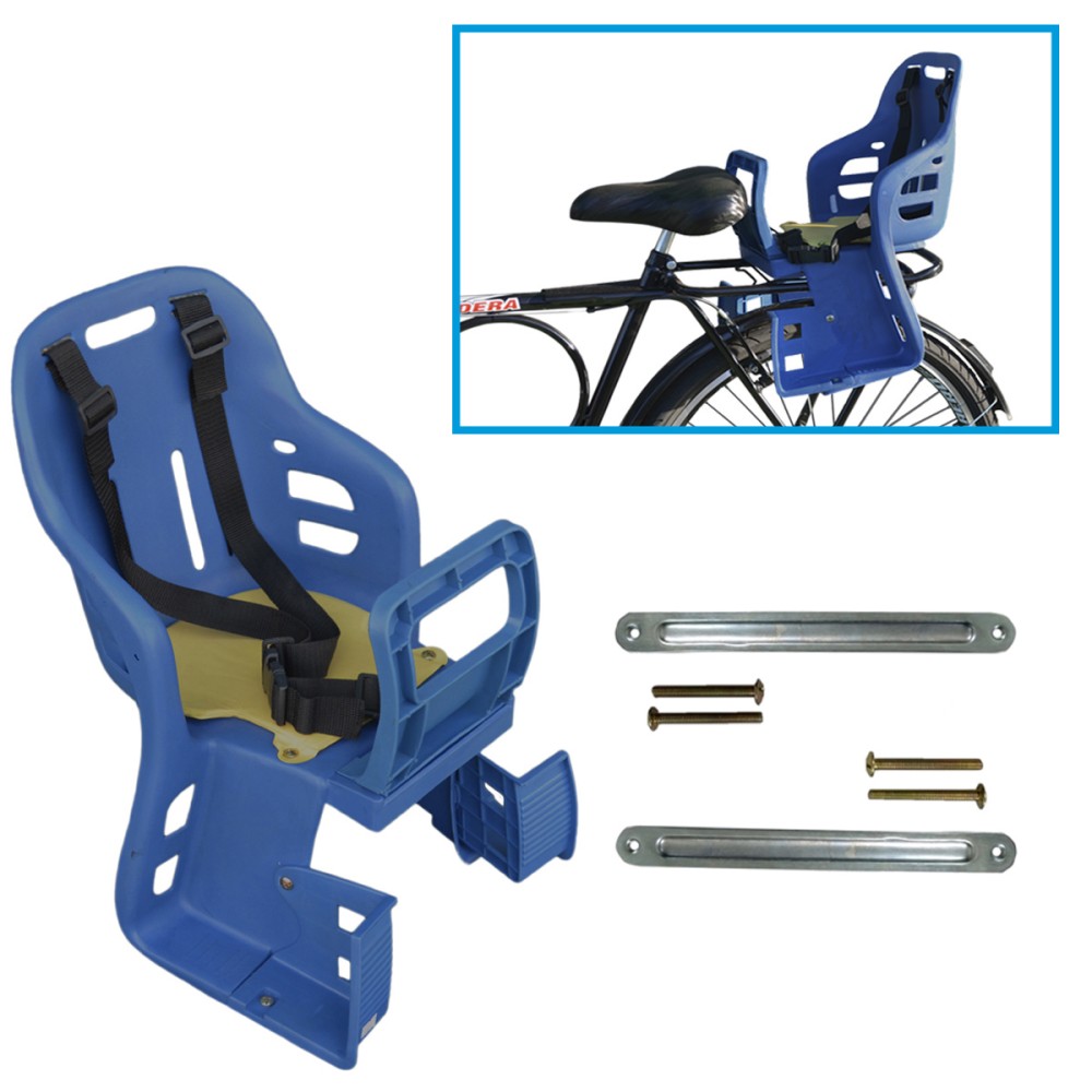 Cadeirinha Criança Bicicleta Traseira Bagageiro JS-048 Azul
