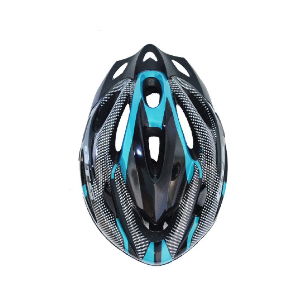 Capacete Ciclismo Adulto Grande GTS C/ Led Preto C/ Azul Tifany Capacete Ciclismo Adulto Grande GTS C/ Led Preto C/ Azul Tifany