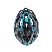 Capacete Ciclismo Adulto Grande GTS C/ Led Preto C/ Azul Tifany