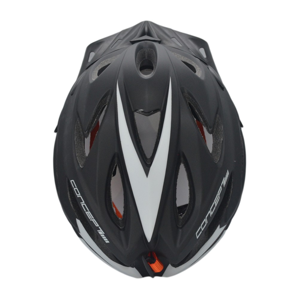Capacete Ciclismo Adulto RAD7 Concept Led Preto e Branco Capacete Ciclismo Adulto RAD7 Concept Led Preto e Branco