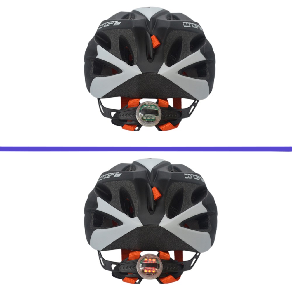 Capacete Ciclismo Adulto RAD7 Concept Led Preto e Branco Capacete Ciclismo Adulto RAD7 Concept Led Preto e Branco