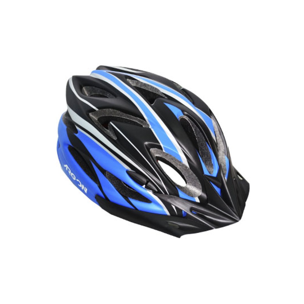 Capacete Ciclismo Adulto Grande Argon V-102 Led Preto C/ Azul