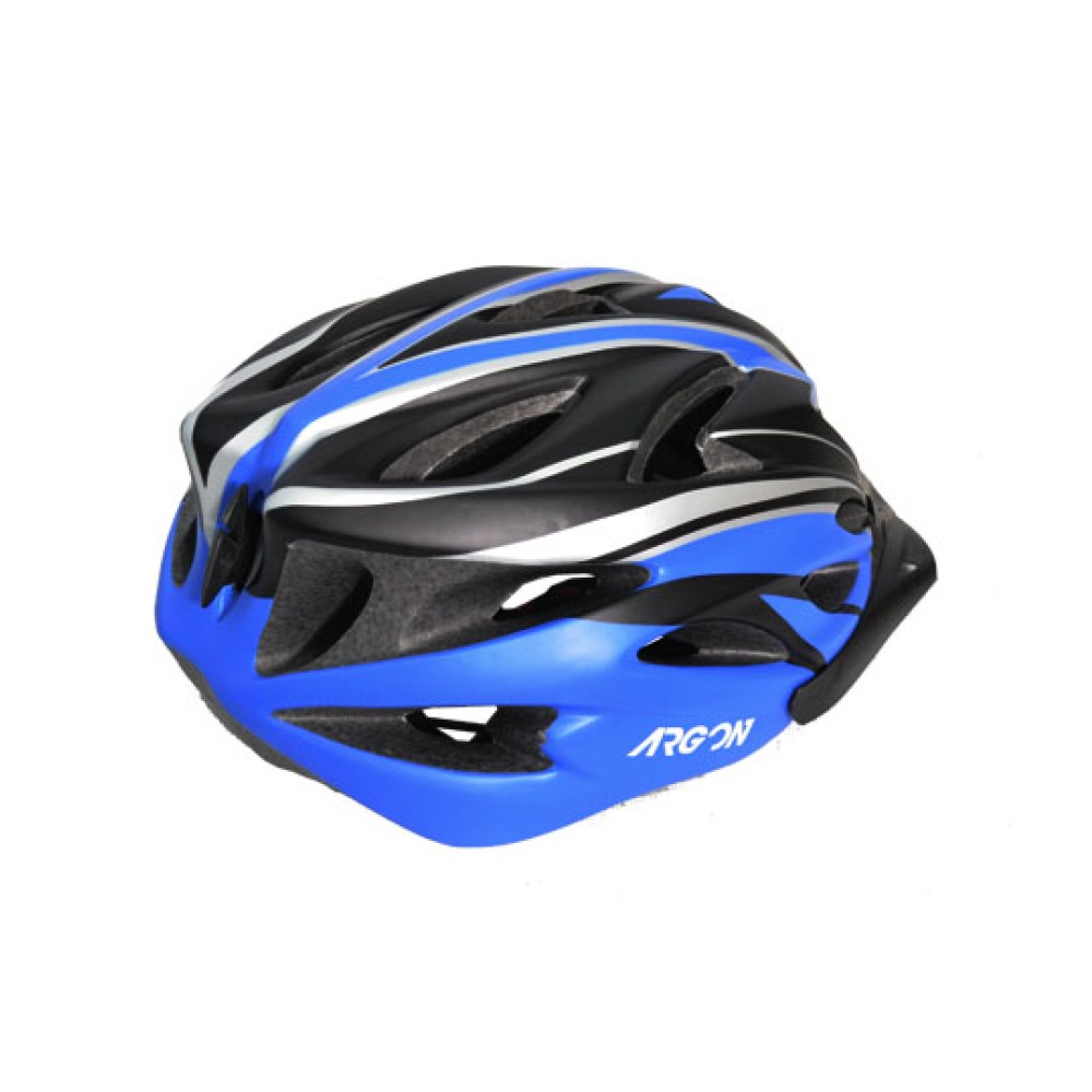 Capacete Ciclismo Adulto Grande Argon V-102 Led Preto C/ Azul Capacete Ciclismo Adulto Grande Argon V-102 Led Preto C/ Azul