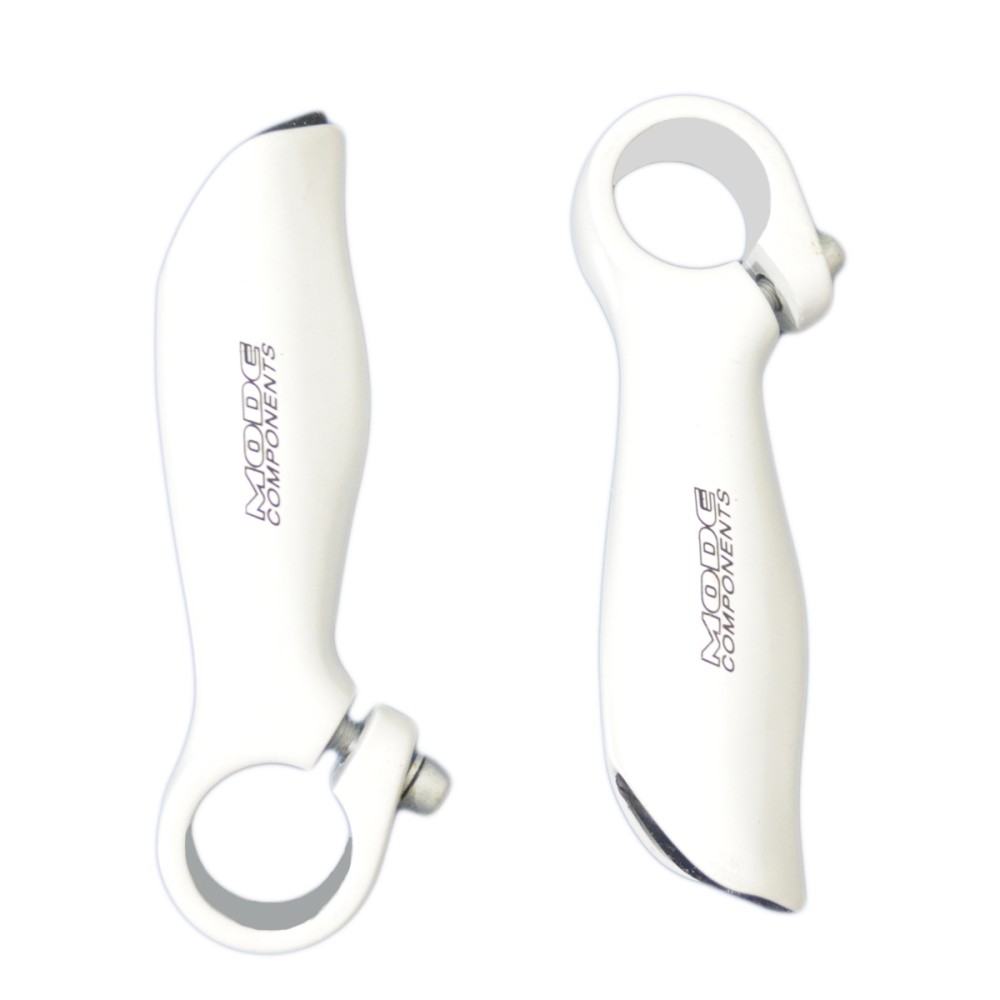 Bar End Chifrinho Anatômico Alumínio Externo HF21 Branco
