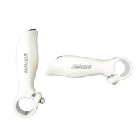 Bar End Chifrinho Anatômico Alumínio Externo HF21 Branco