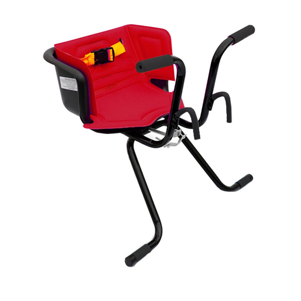 Cadeirinha Criança Bicicleta Assento Luxo C/ Cinto Vermelho