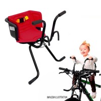 Cadeirinha Criança Bicicleta Assento Luxo C/ Cinto Vermelho