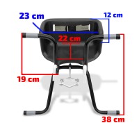 Cadeirinha Criança Bicicleta Assento Luxo C/ Cinto Vermelho