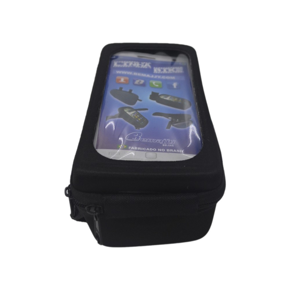 Bolsa Celular Bike Quadro MTB C/ Visor BK-05 GPS Preto Bolsa Celular Bike Quadro MTB C/ Visor BK-05 GPS Preto