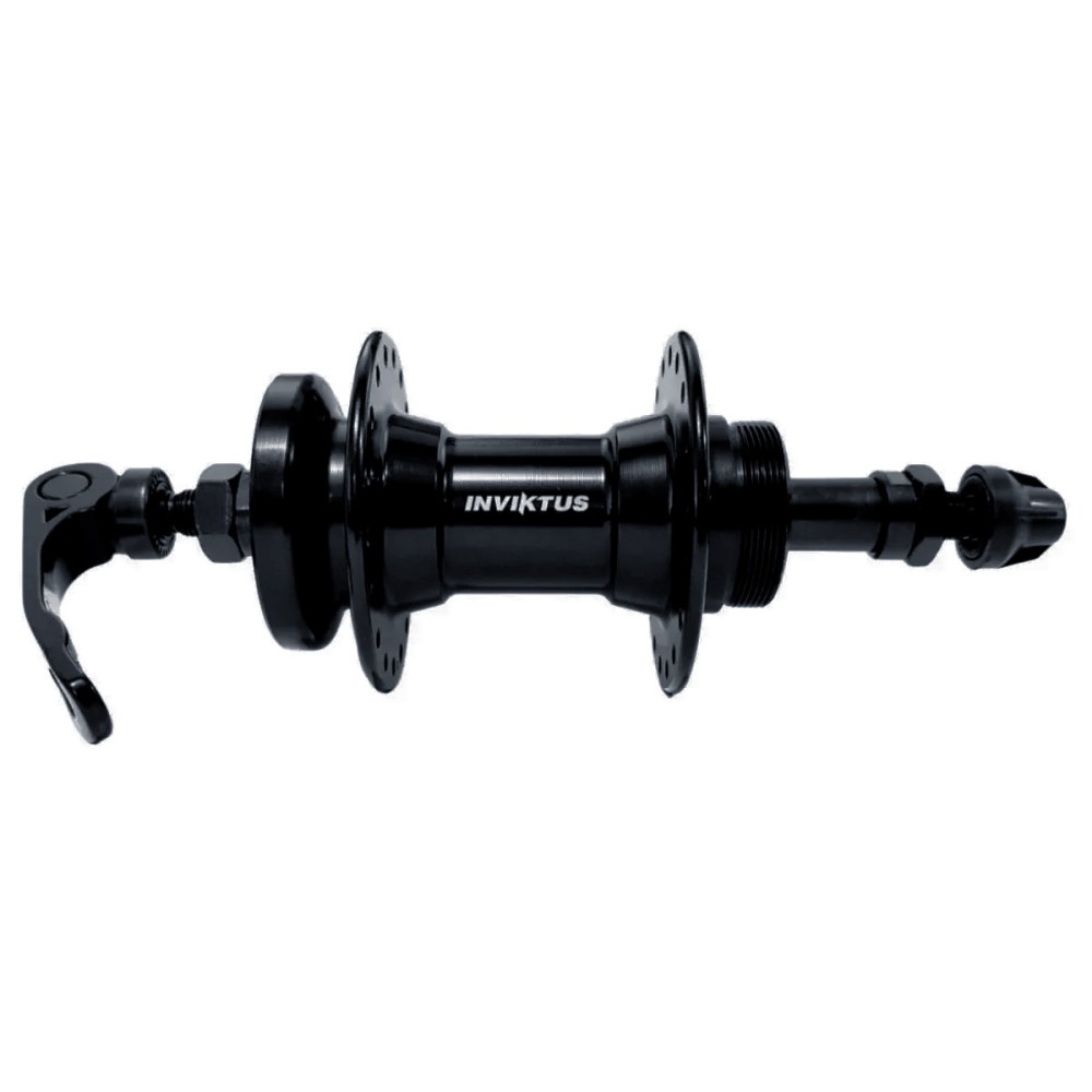 Par de Cubos Rosca Disco Aluminio B10 Rolamentado 36F Preto Par de Cubos Rosca Disco Aluminio B10 Rolamentado 36F Preto
