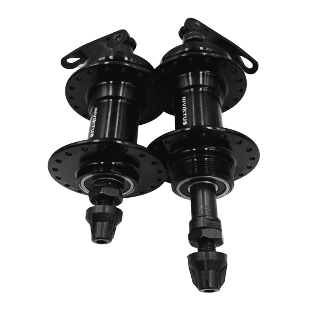 Par de Cubos Rosca Disco Aluminio B10 Rolamentado 36F Preto Par de Cubos Rosca Disco Aluminio B10 Rolamentado 36F Preto