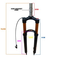 Garfo 29 Suspensao AR Magnesium 100mm Trava AR-909 Dourado