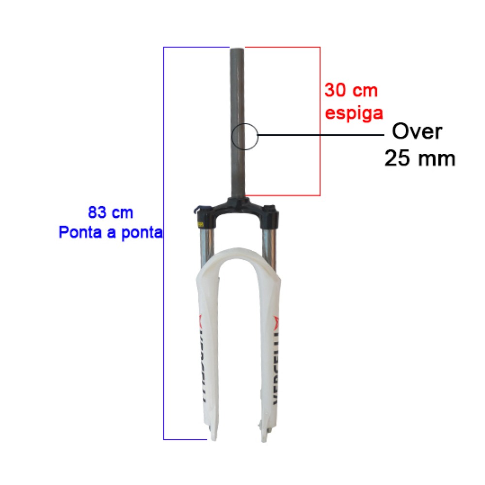 Garfo 29 Suspensao Alum Ahead 100mm PM Trava Branco Garfo 29 Suspensao Alum Ahead 100mm PM Trava Branco