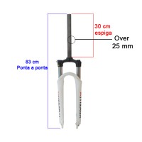 Garfo 29 Suspensao Alum Ahead 100mm PM Trava Branco