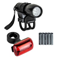 Farol Lanterna Bike KIT 09 LED Vista Light Dt-09 Prata
