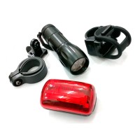 Farol Lanterna Bike KIT 09 LED Vista Light Dt-09 Prata