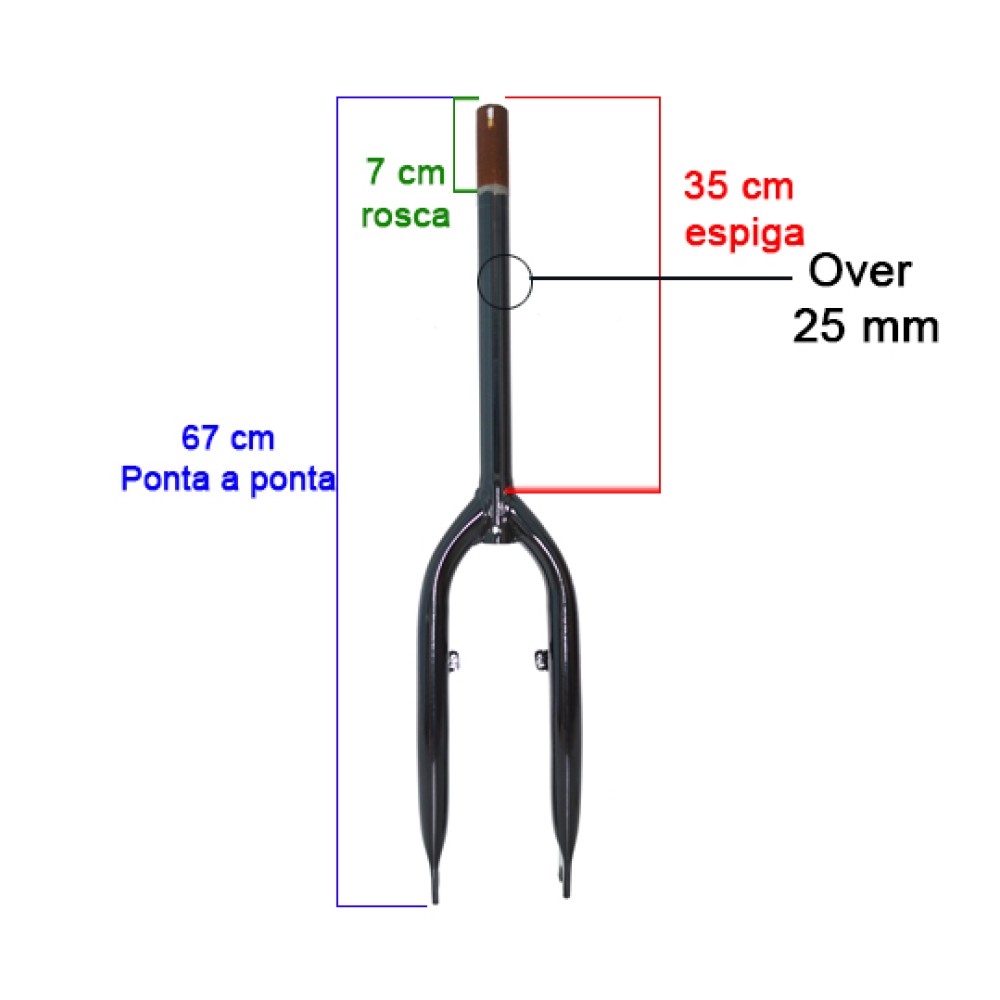 Garfo 20 Carga (canote Longo) Pino V-brake Garfo 20 Carga (canote Longo) Pino V-brake
