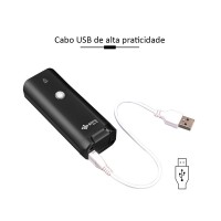 Farol Lanterna Bike 400 Lumens WS-276 USB Recarregavel Preto
