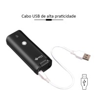 Farol Lanterna Bike 400 Lumens WS-276 USB Recarregavel Preto